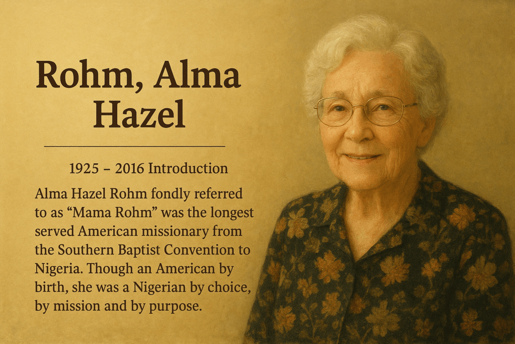 Rohm, Alma Hazel